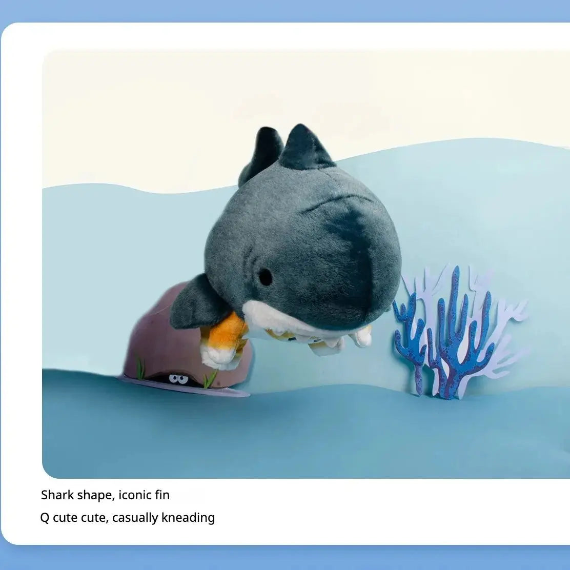 Cute Shark Cat Plush Doll Pendant - Image 2