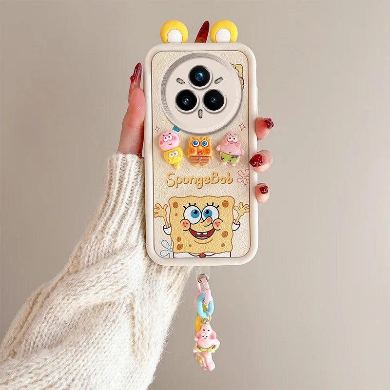 SpongeBob 3D Doll Pendant Phone Case with Rope Strap - Image 10