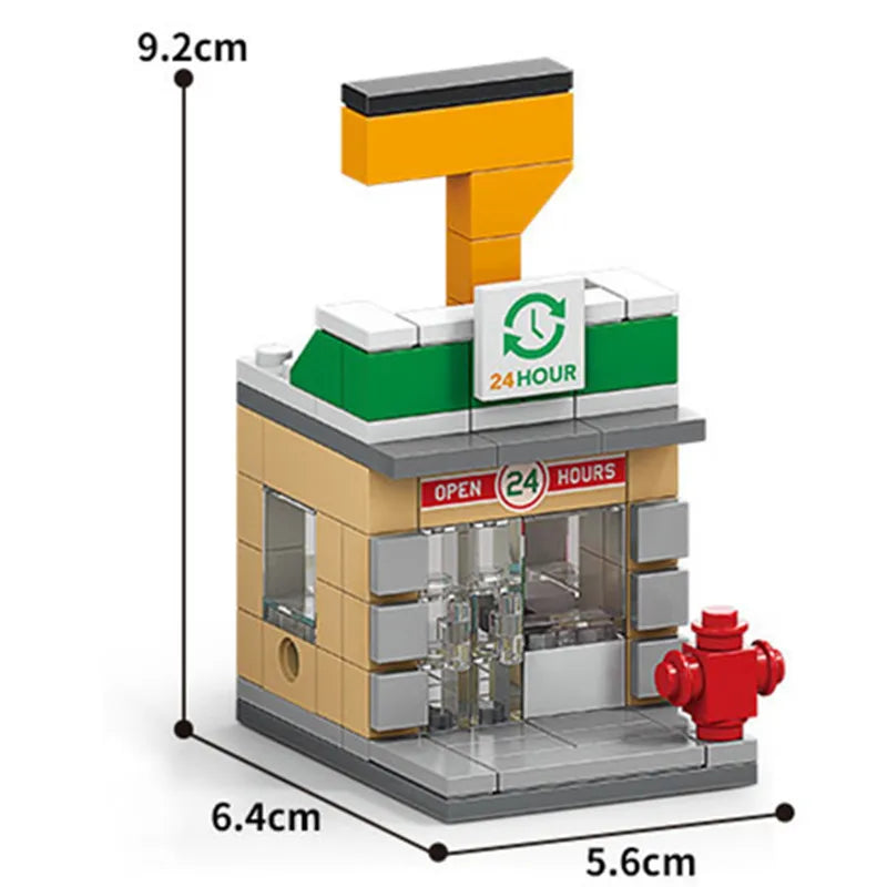 16 Style Mini Street View Building Blocks - Image 18