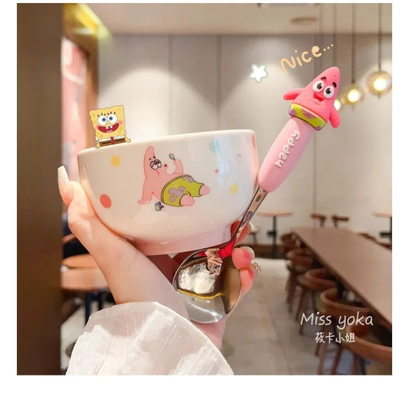 SpongeBob Silicone Eating Spoon & Fork Set - Image 3