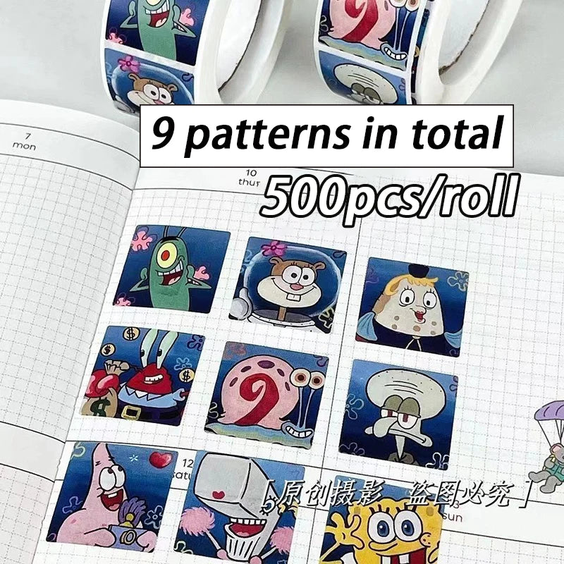 500PCS SpongeBob & Patrick Star Stickers - Image 3