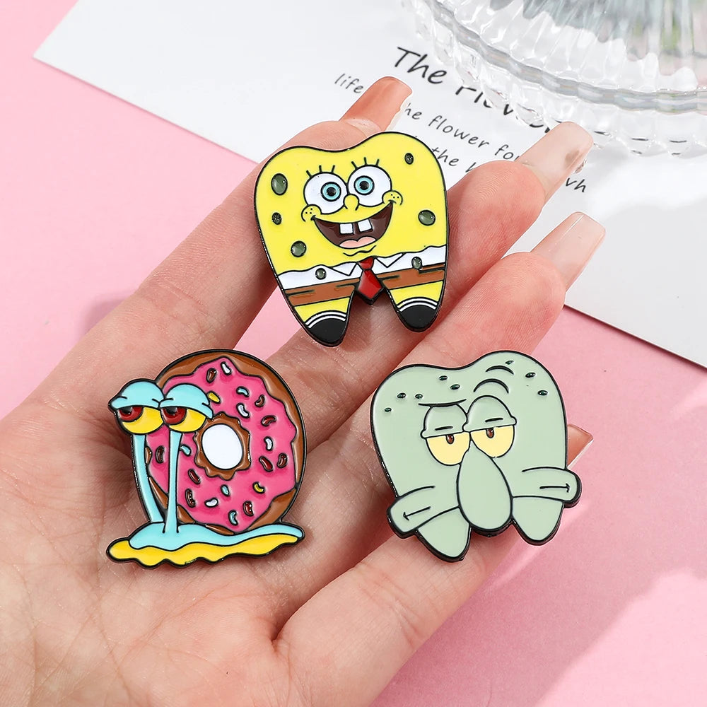 Anime SquarePants Enamel Brooch - Image 3