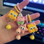 Cartoon SpongeBob SquarePants Keychain Figures