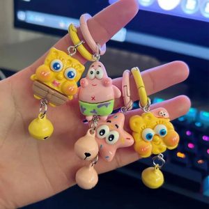 Cartoon SpongeBob SquarePants Keychain Figures