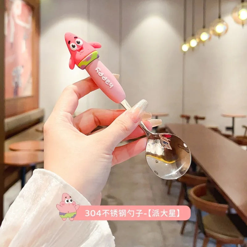 SpongeBob Silicone Eating Spoon & Fork Set - Image 6