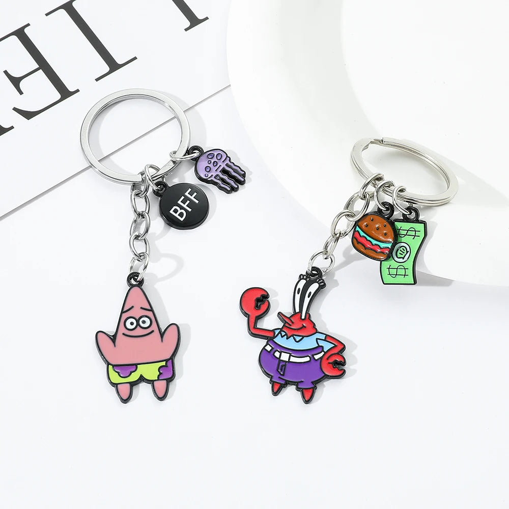 Anime SquarePants Metal Keychain - Image 4