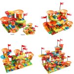 77–308PCS Sliding Rail Marble Run