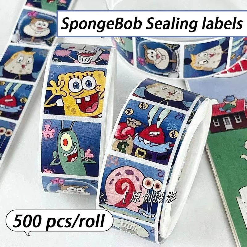 500PCS SpongeBob & Patrick Star Stickers - Image 2