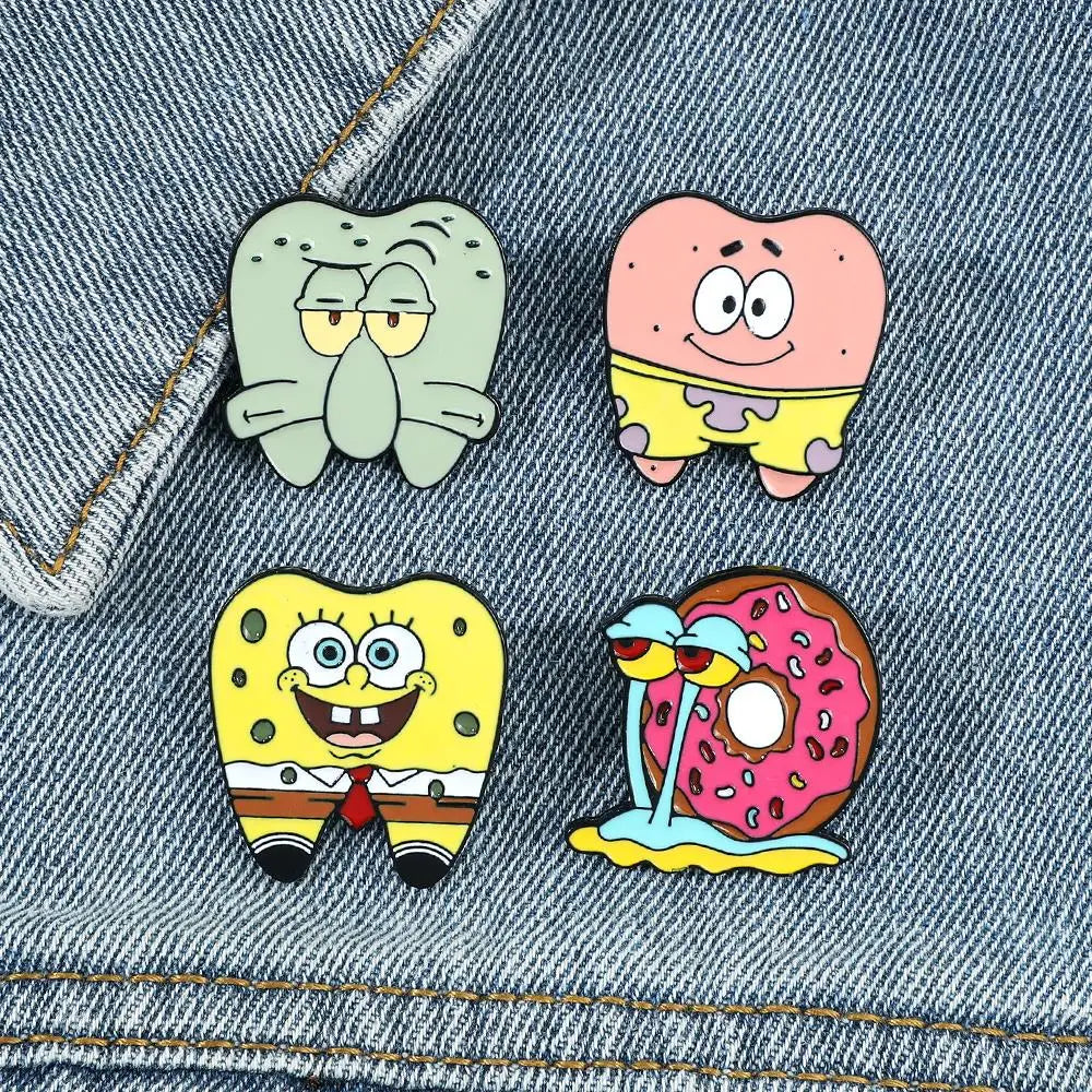 Anime SquarePants Enamel Brooch
