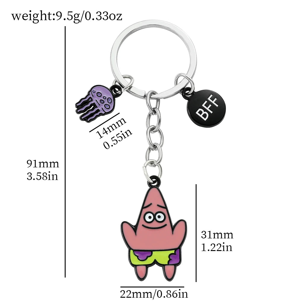 Anime SquarePants Metal Keychain - Image 6