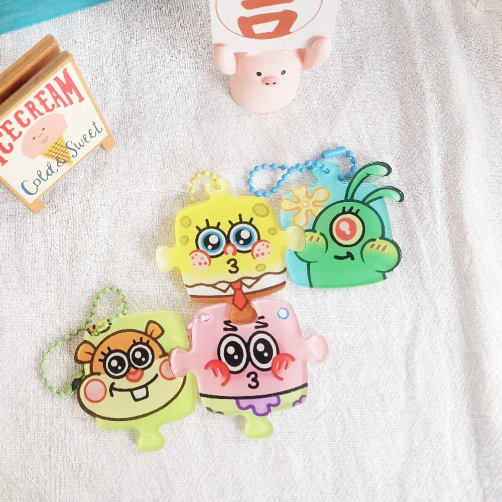 Cartoon SpongeBob Figures Keychain - Image 4