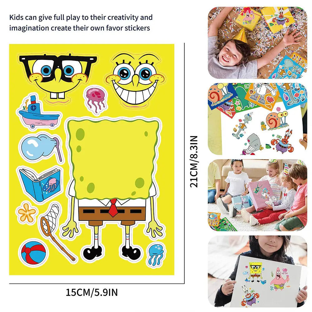 8PCS SpongeBob SquarePants Graffiti Stickers - Image 3