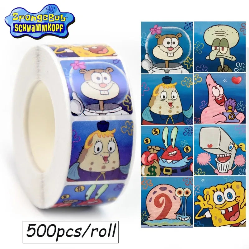 500PCS SpongeBob & Patrick Star Stickers